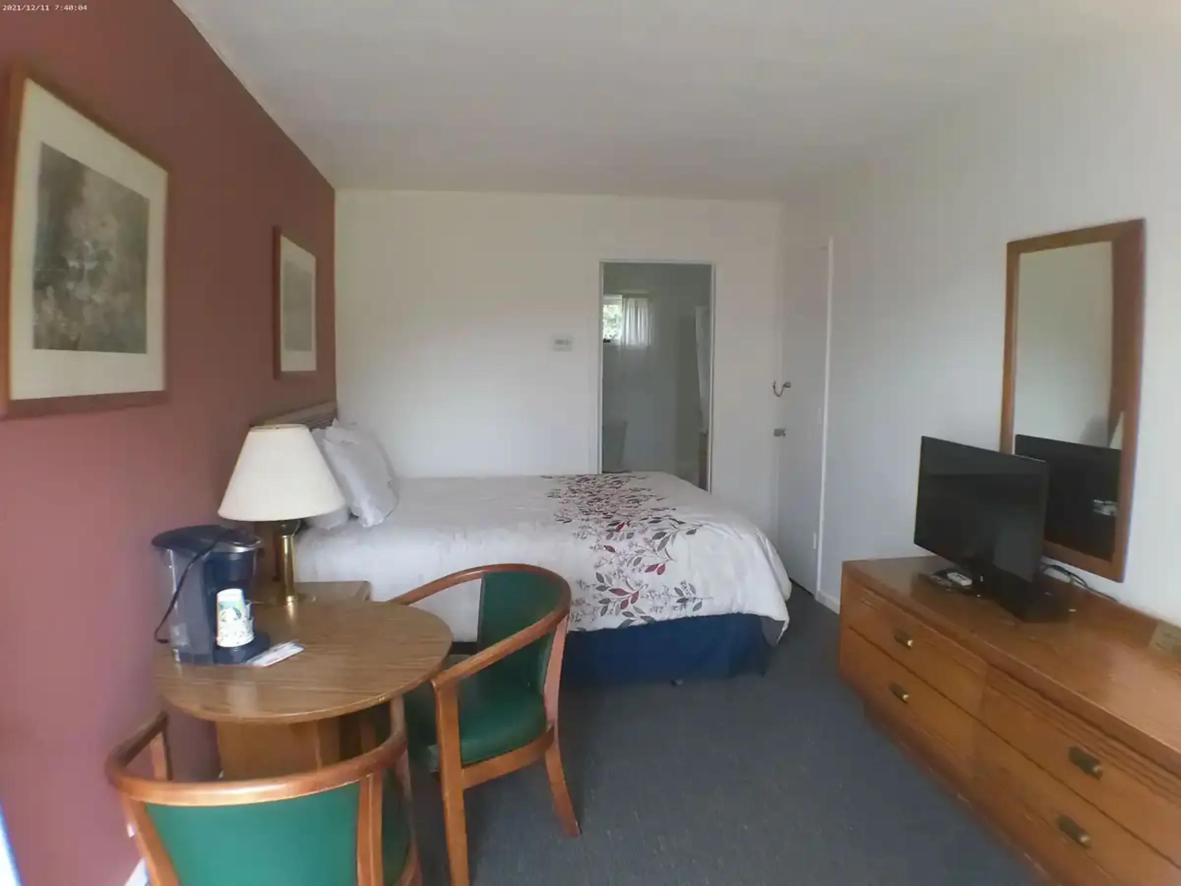Motel room with lake view